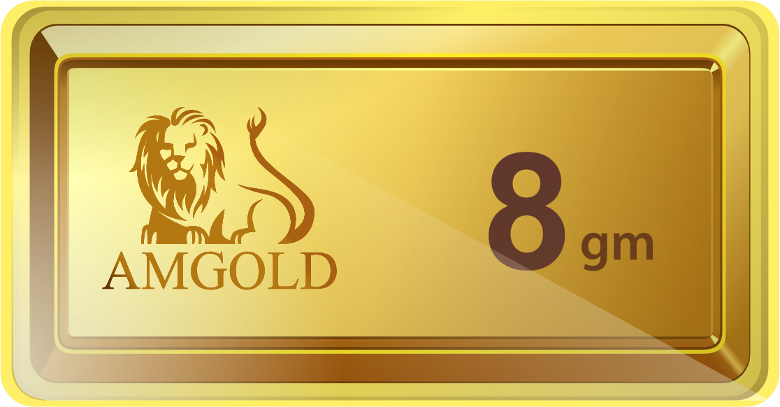 Amgold 8 Gm Gold Bar (999.9 Purity)